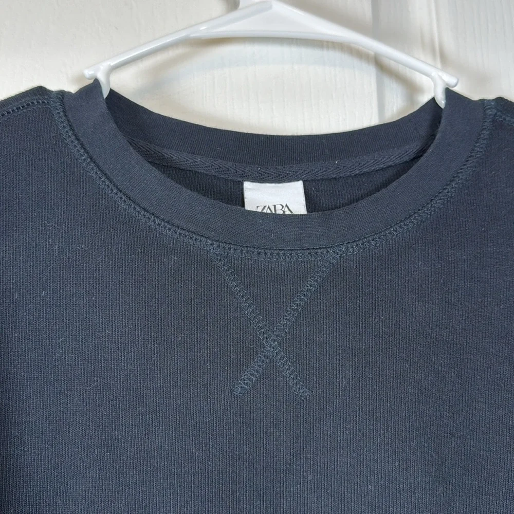 Men's Zara Black Long Sleeve Sweater Size Med EUC #5775